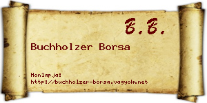 Buchholzer Borsa névjegykártya